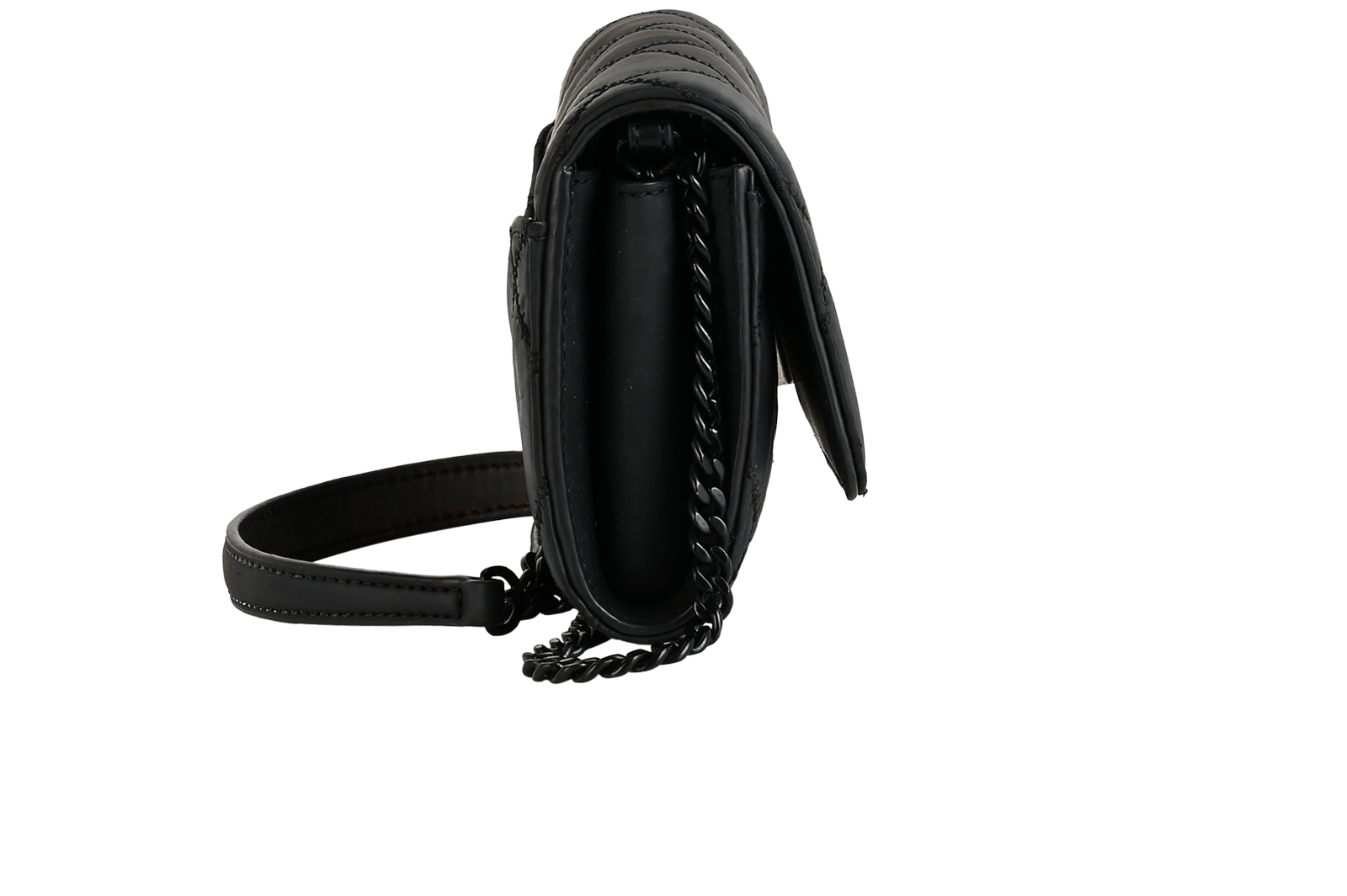 Willa WOC, &pound;160, Handbags, Black, Faux Leather, Side view